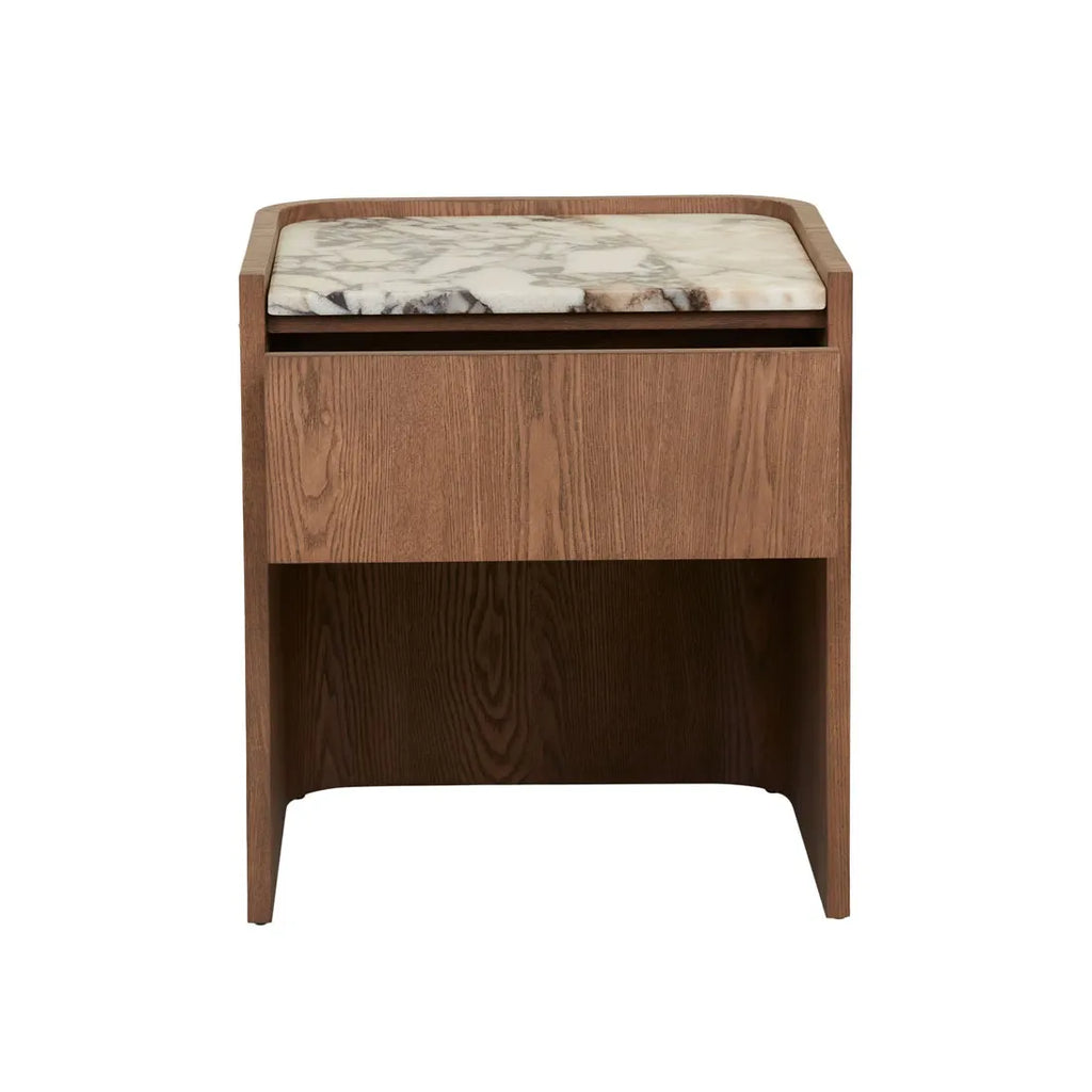 Elsie Narrow Bedside Ocean Marble/Smoked Ash