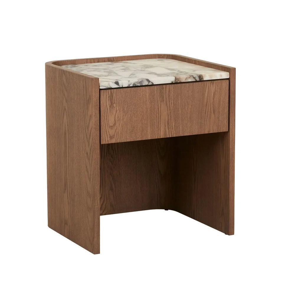 Elsie Narrow Bedside Ocean Marble/Smoked Ash