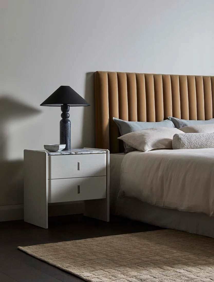 Pearce Marble Bedside Tall Bone