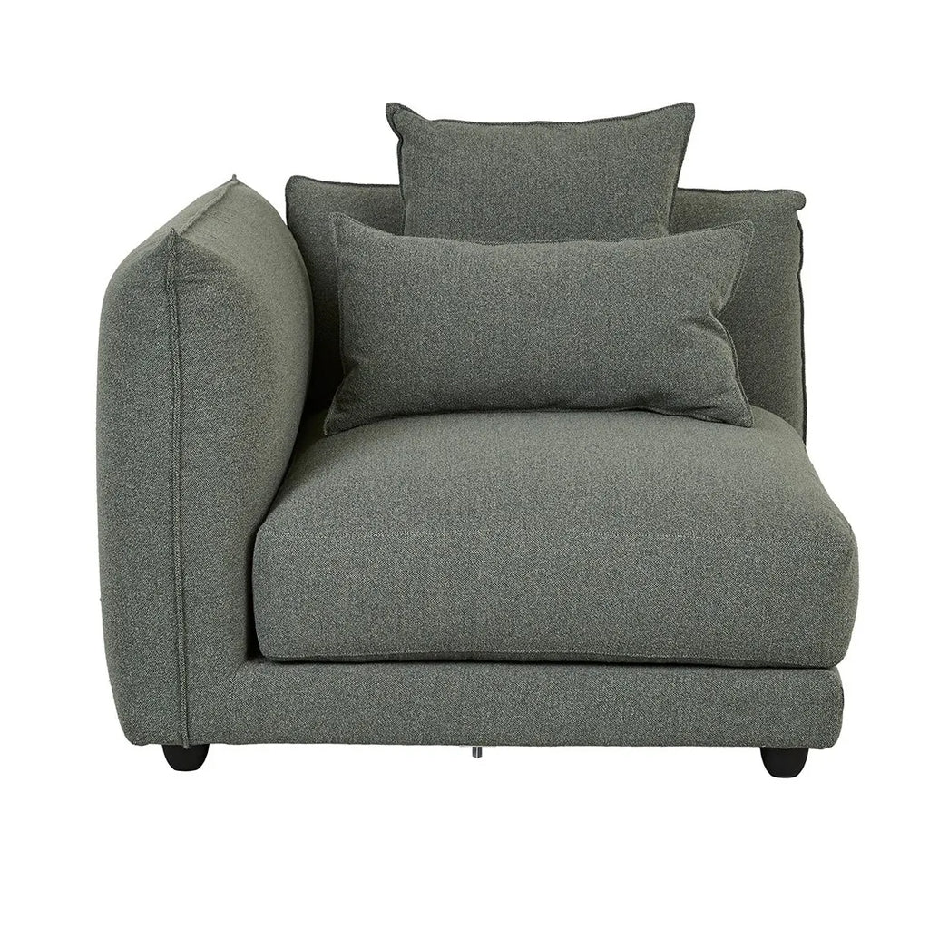 Felix Crest Left Corner Sofa Olive Leaf