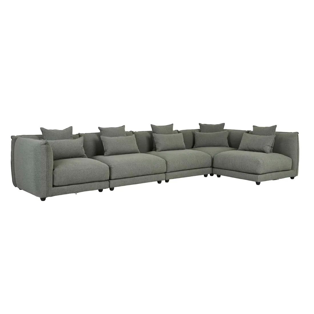 Felix Crest Right Corner Sofa Olive Leaf