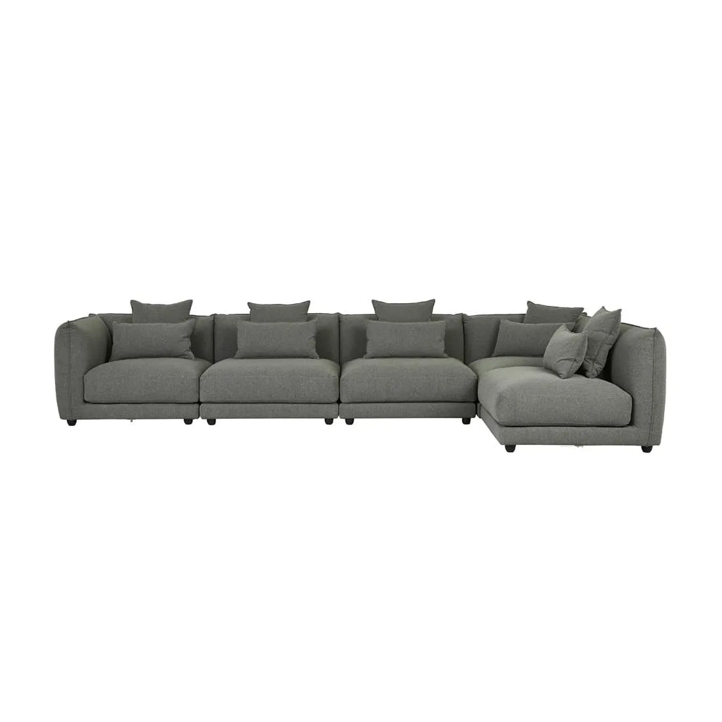 Felix Crest Left Corner Sofa Olive Leaf