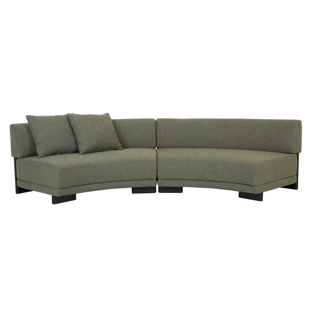 Felix Orbit Two Seater Arc Sofa Moss Tweed