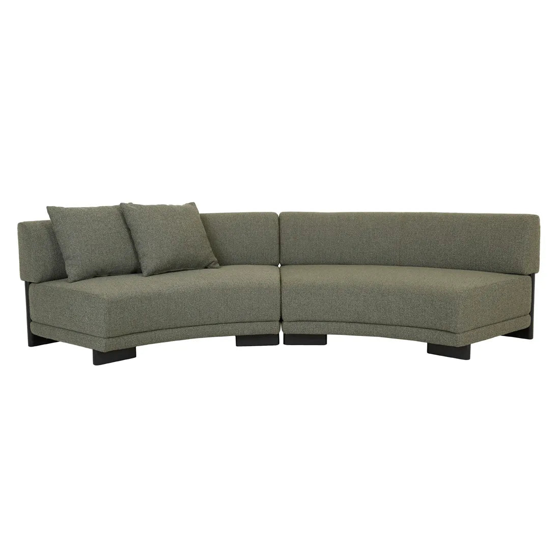 Felix Orbit Two Seater Arc Sofa Moss Tweed
