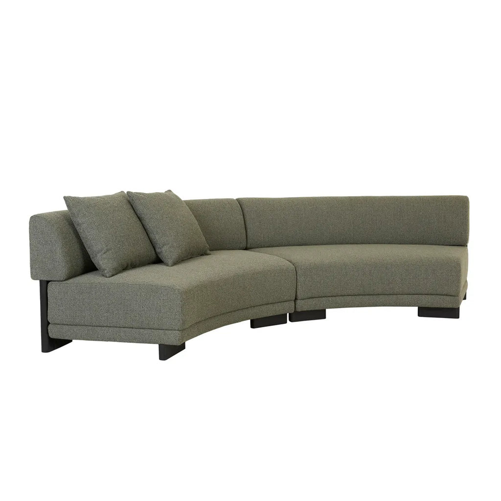 Felix Orbit Two Seater Arc Sofa Moss Tweed