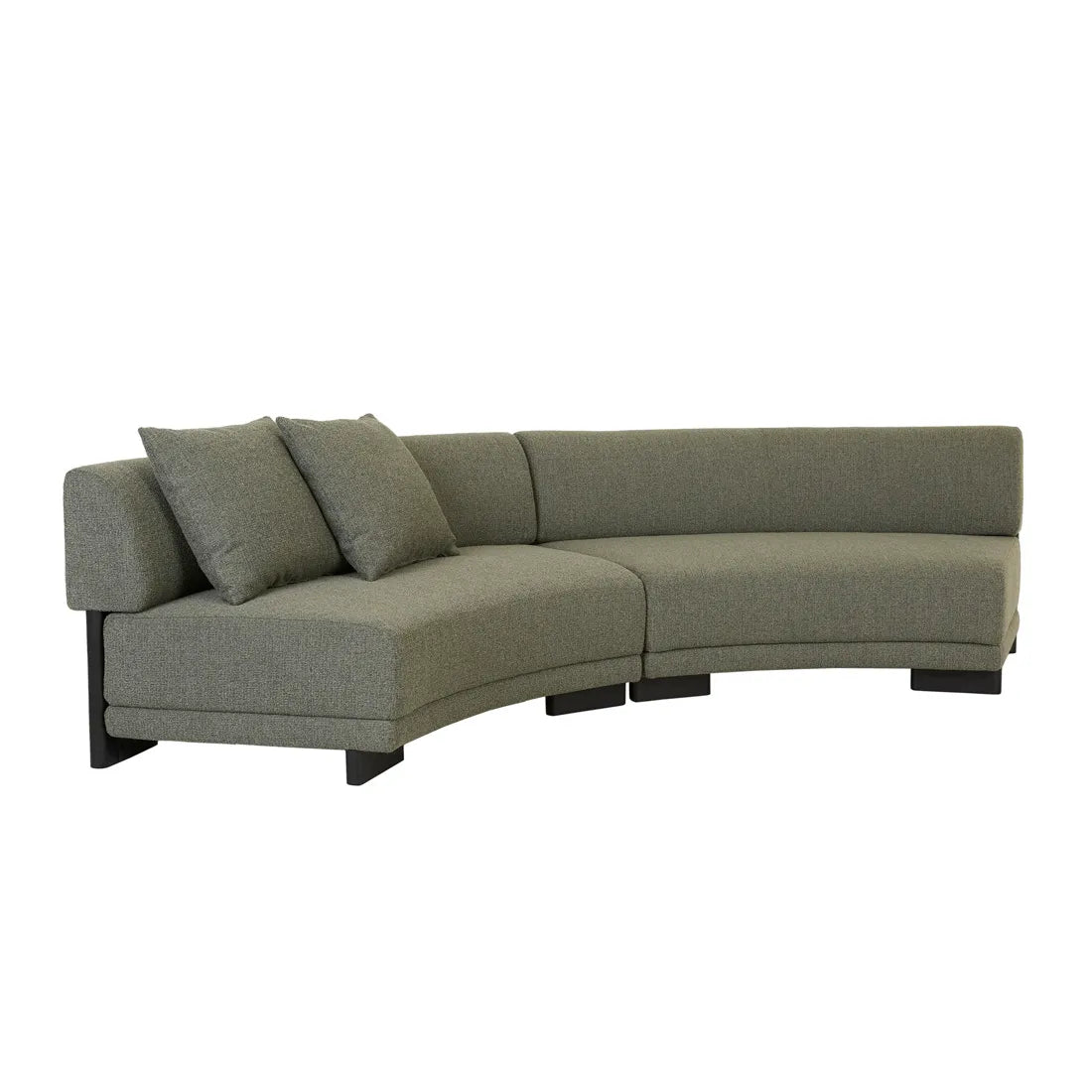Felix Orbit Two Seater Arc Sofa Moss Tweed