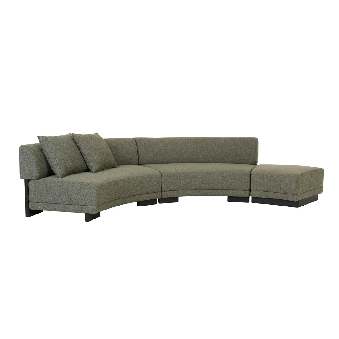 Felix Orbit Two Seater Arc Sofa Moss Tweed