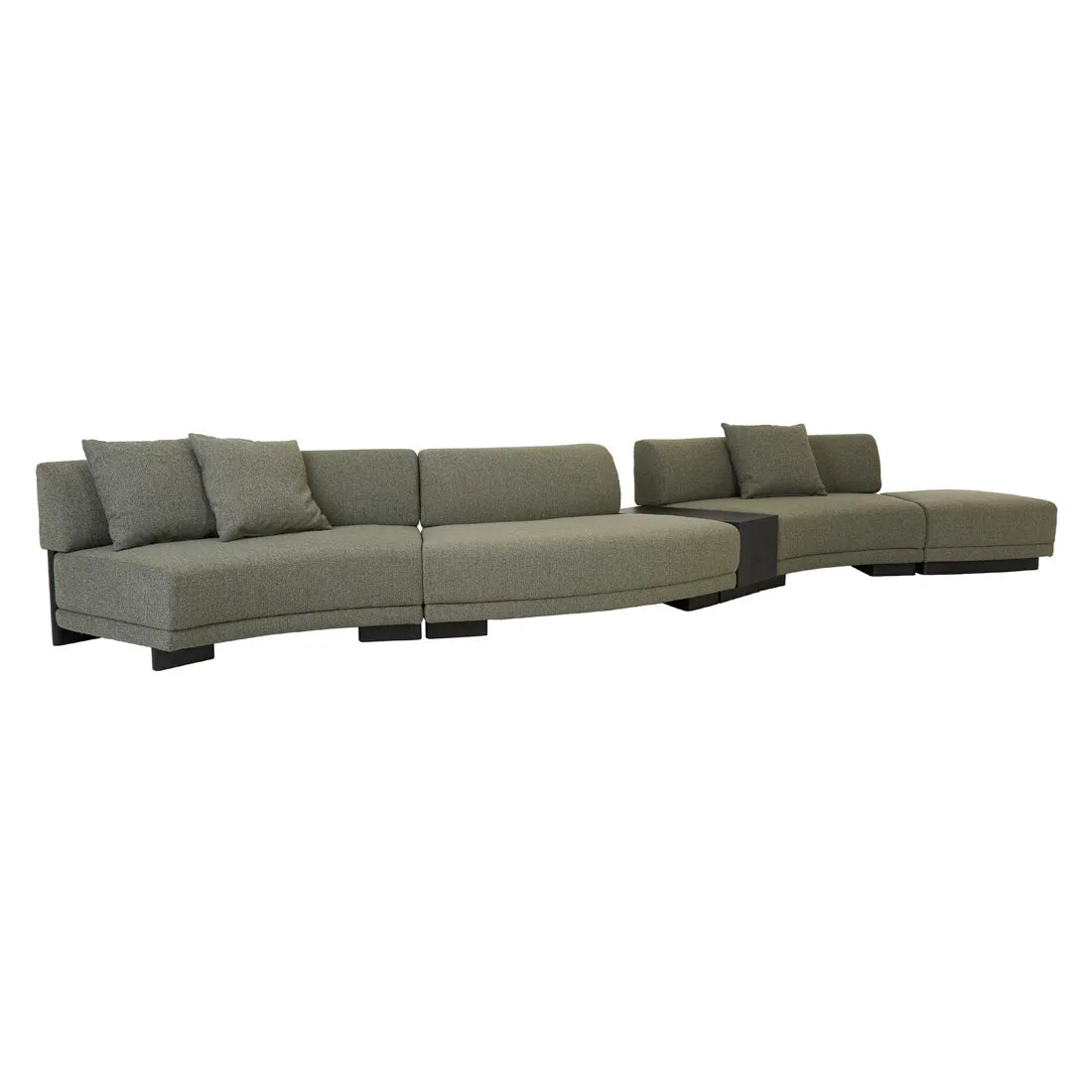 Felix Orbit Two Seater Curve Sofa Moss Tweed
