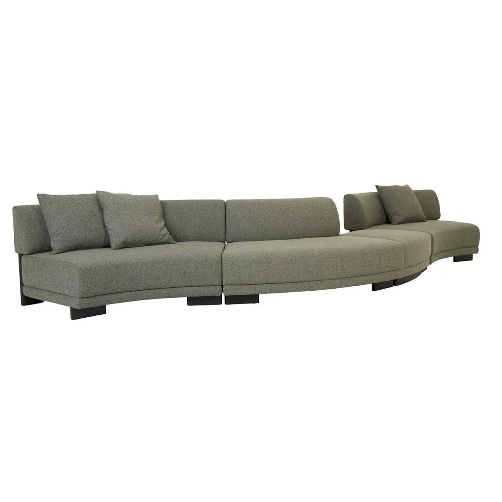 Felix Orbit Two Seater Curve Sofa Moss Tweed