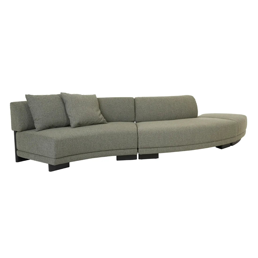 Felix Orbit Two Seater Curve Sofa Moss Tweed