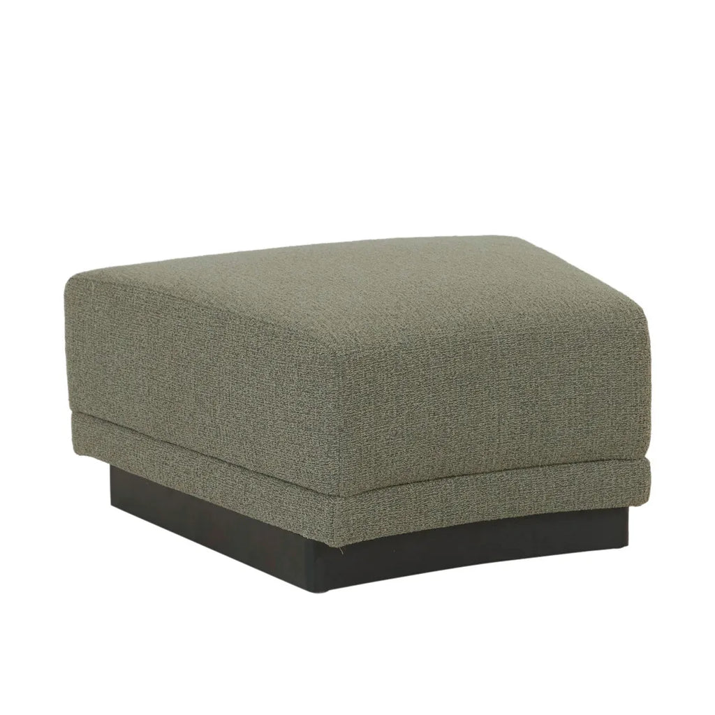 Felix Orbit Wedge Ottoman Moss Tweed