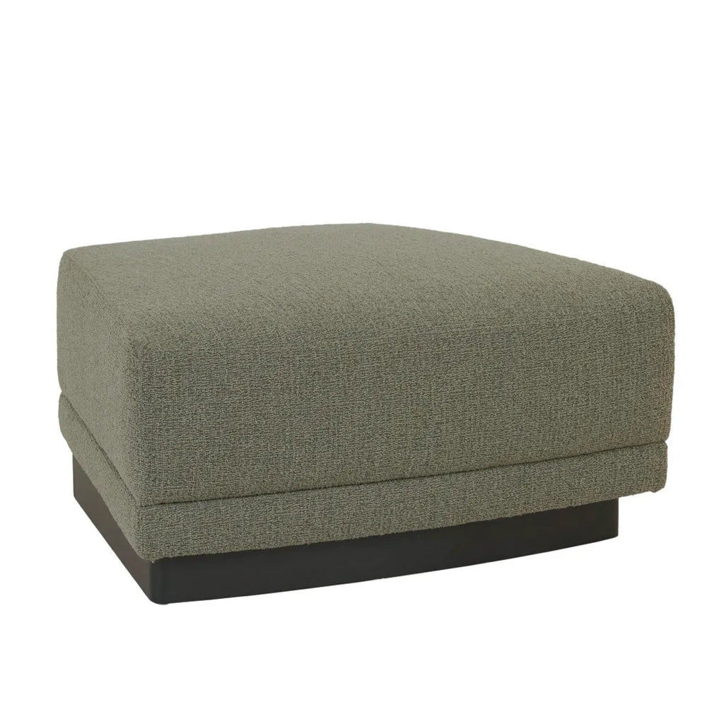 Felix Orbit Wedge Ottoman Moss Tweed