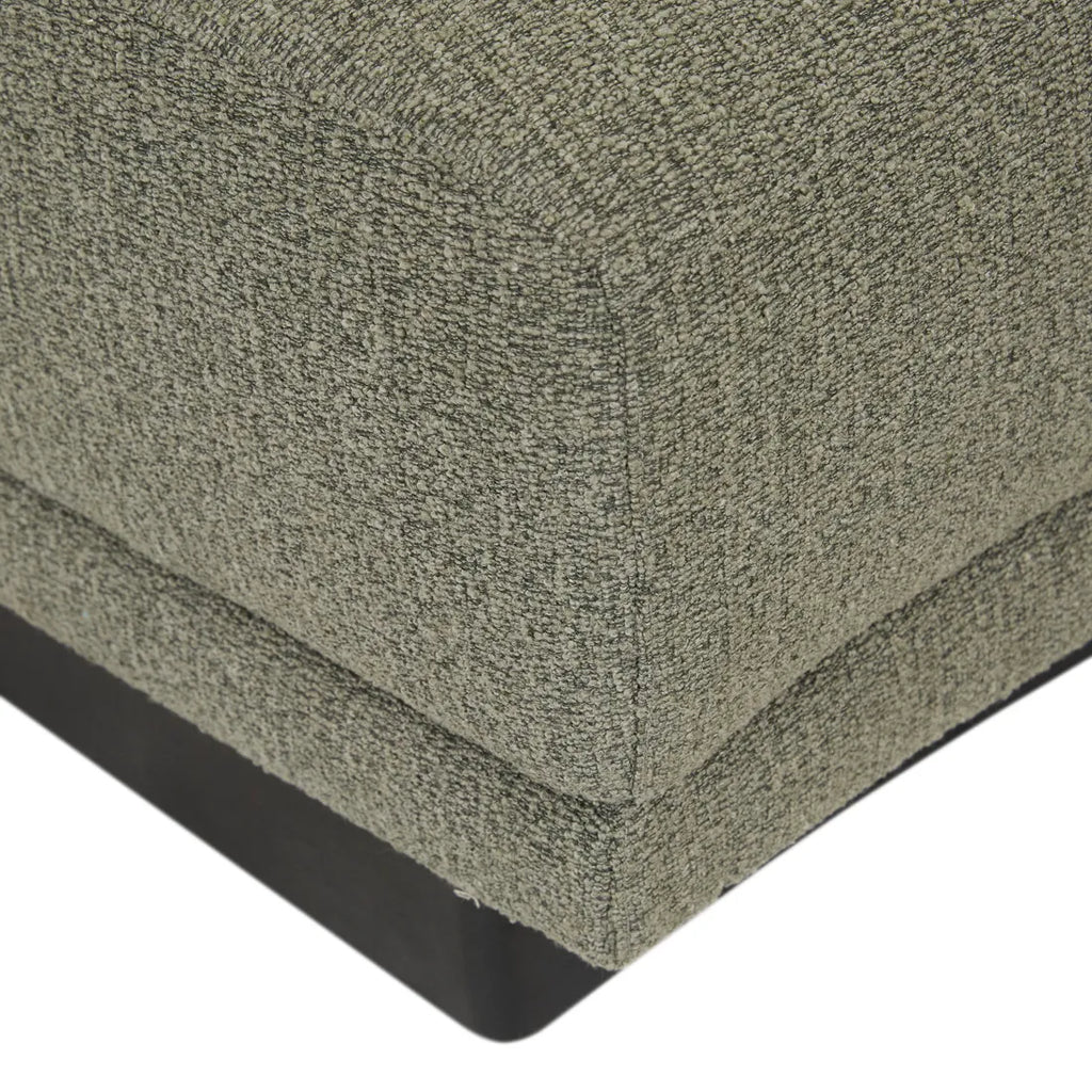 Felix Orbit Wedge Ottoman Moss Tweed
