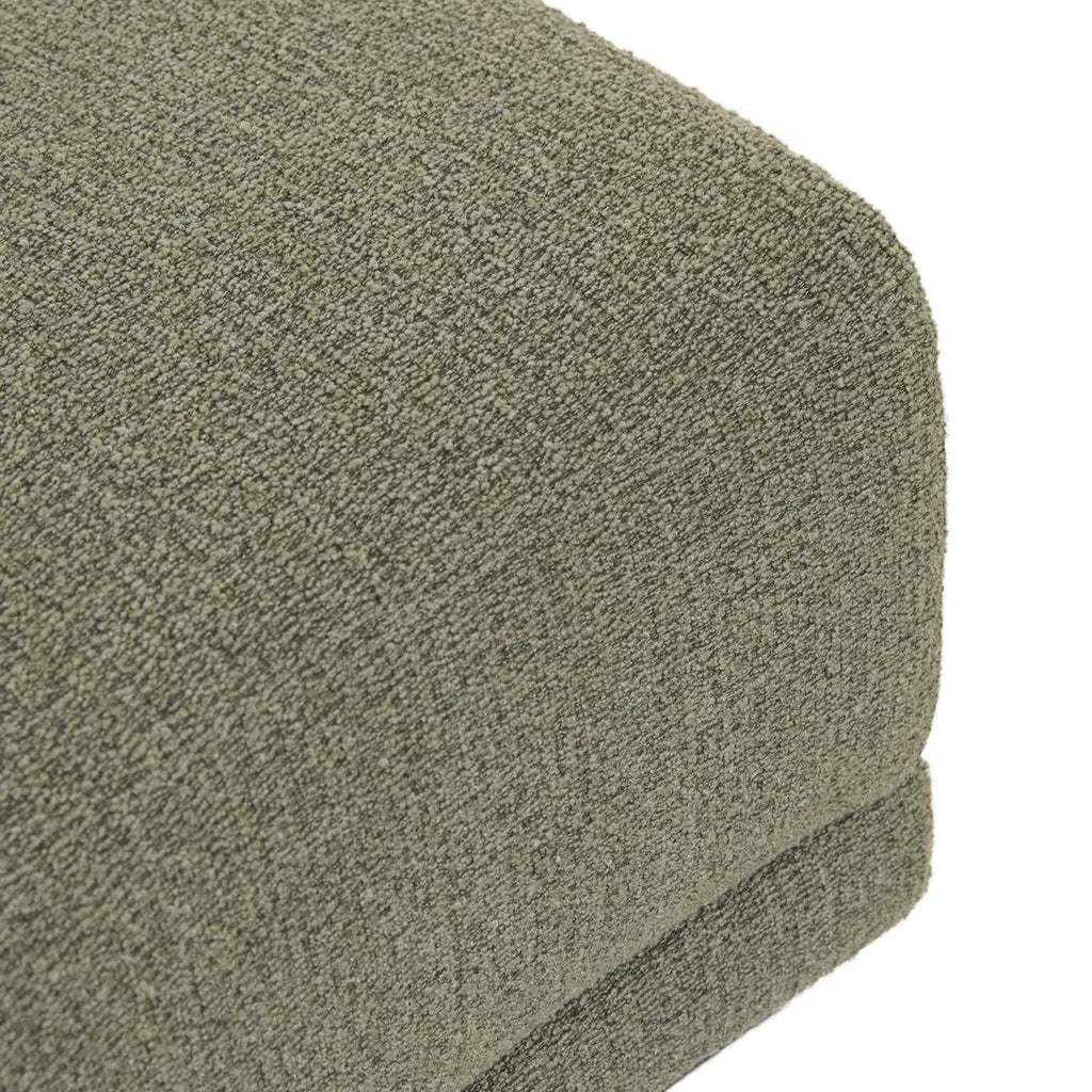 Felix Orbit Wedge Ottoman Moss Tweed