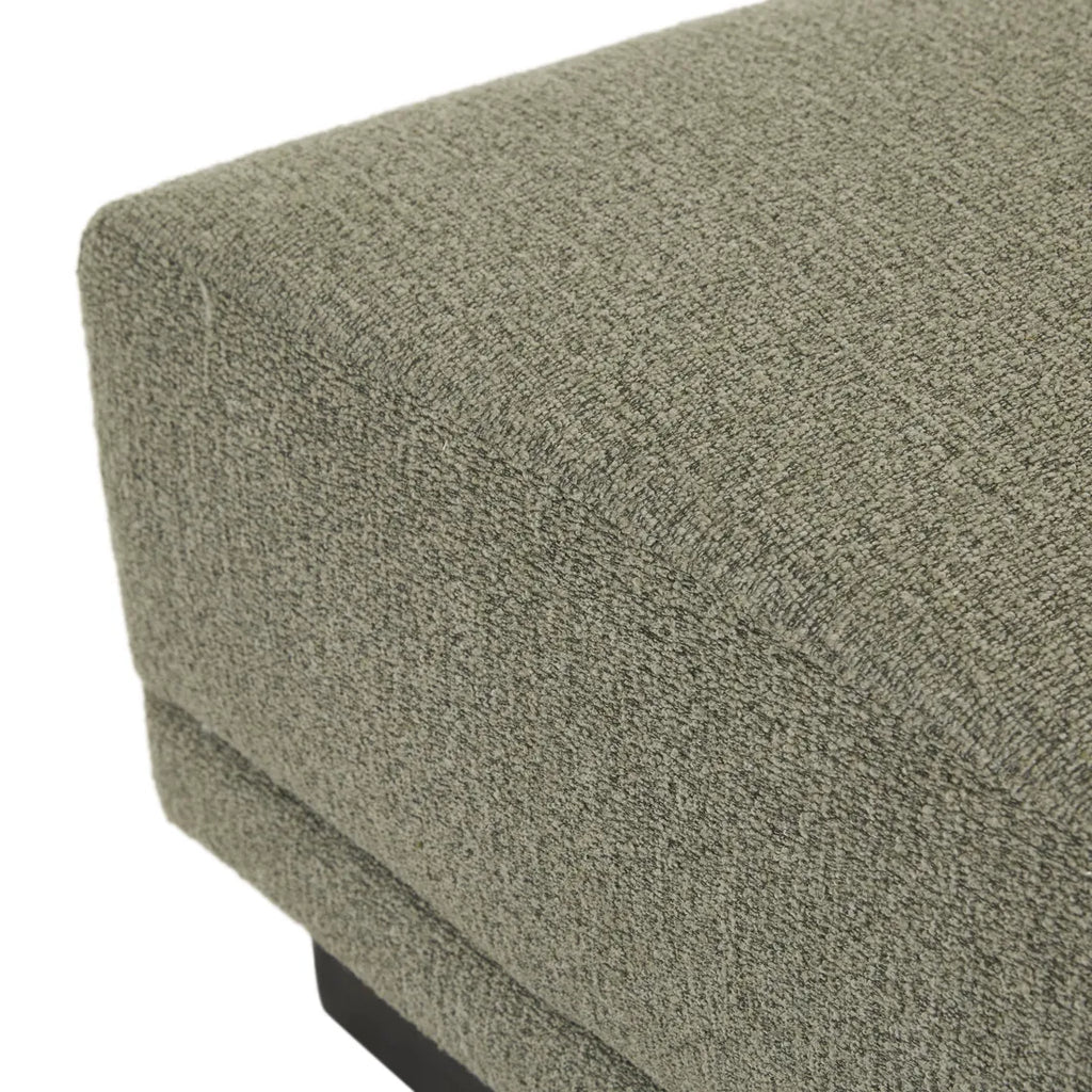 Felix Orbit Wedge Ottoman Moss Tweed