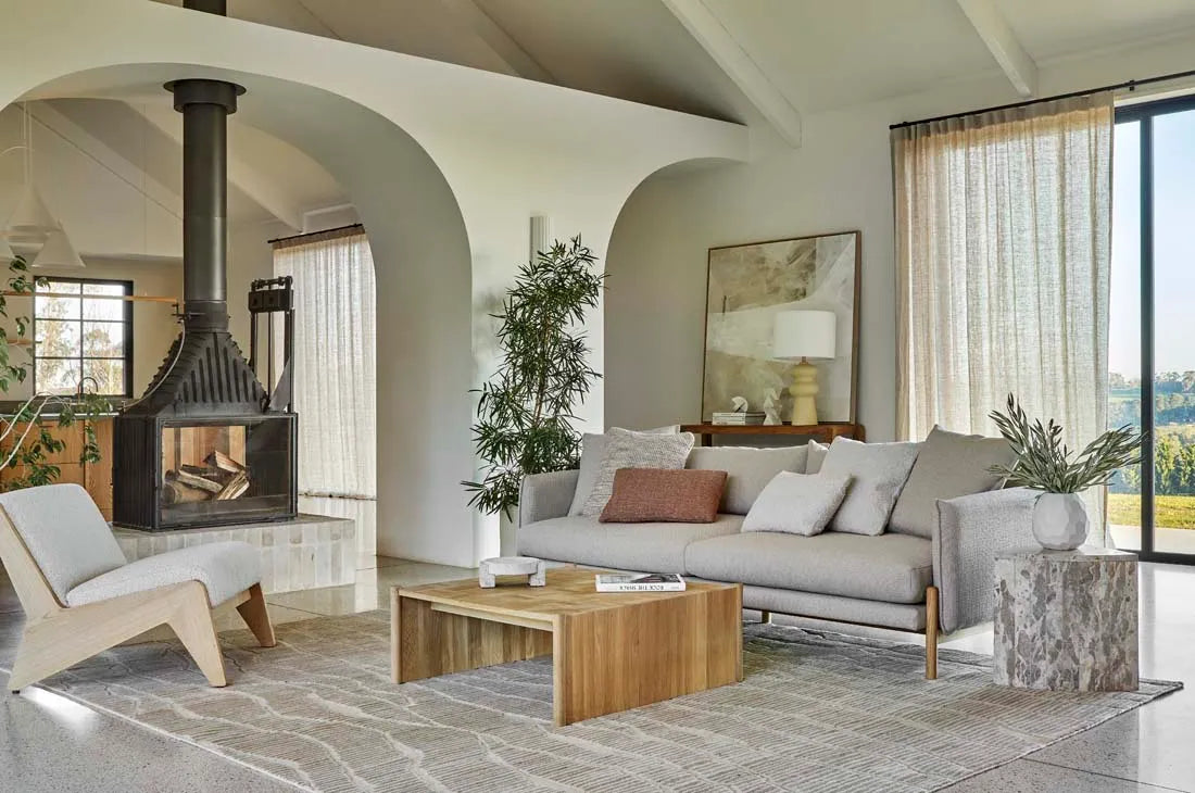 Vittoria Ingrid Three Seater Sofa Buttermilk Tweed