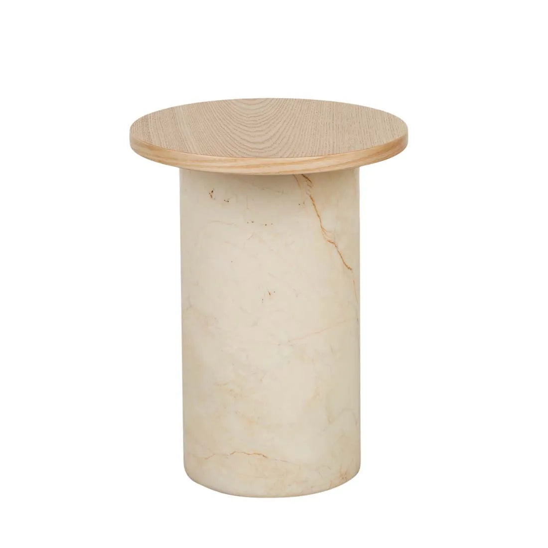 Pablo Side Table Natural/Brown Vein Marble