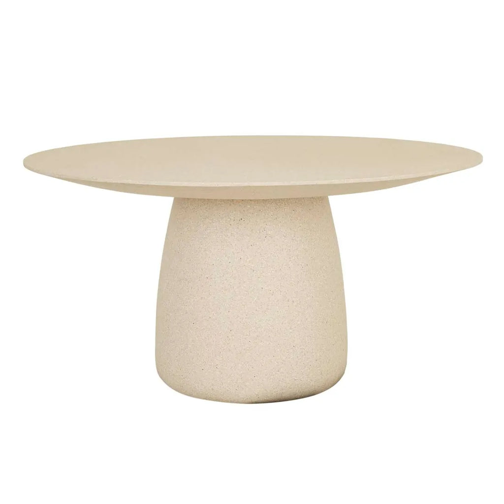 Livorno Sphere Dining Table Six Seater Sand Fleck