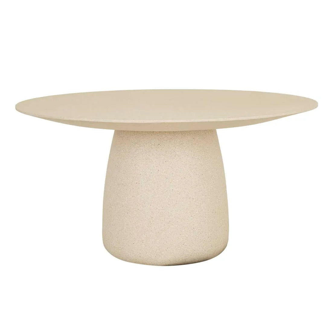 Livorno Sphere Dining Table Six Seater Sand Fleck