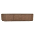 Oberon Crescent Entertainment Unit Smoked Ash 2100mm