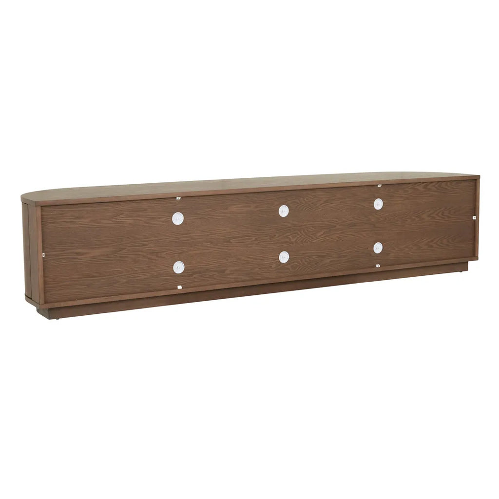 Oberon Crescent Entertainment Unit Smoked Ash 2100mm