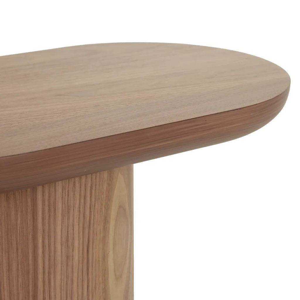 Seb Pedestal Side Table Tall Walnut