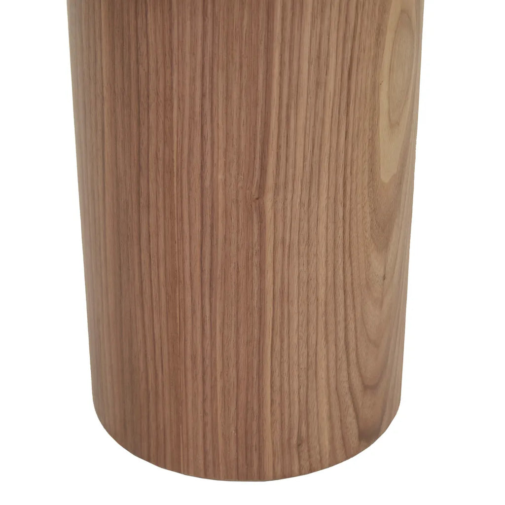 Seb Pedestal Side Table Low Walnut
