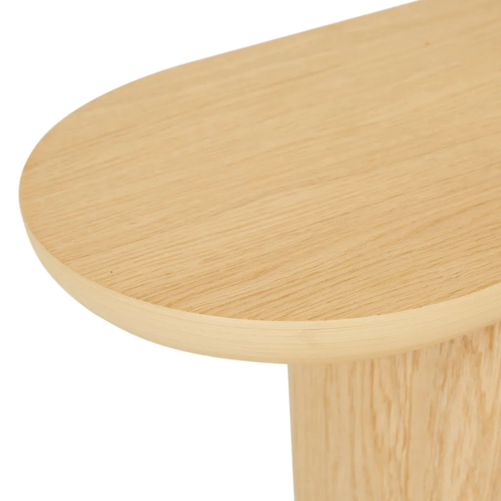 Seb Pedestal Side Table Tall Natural
