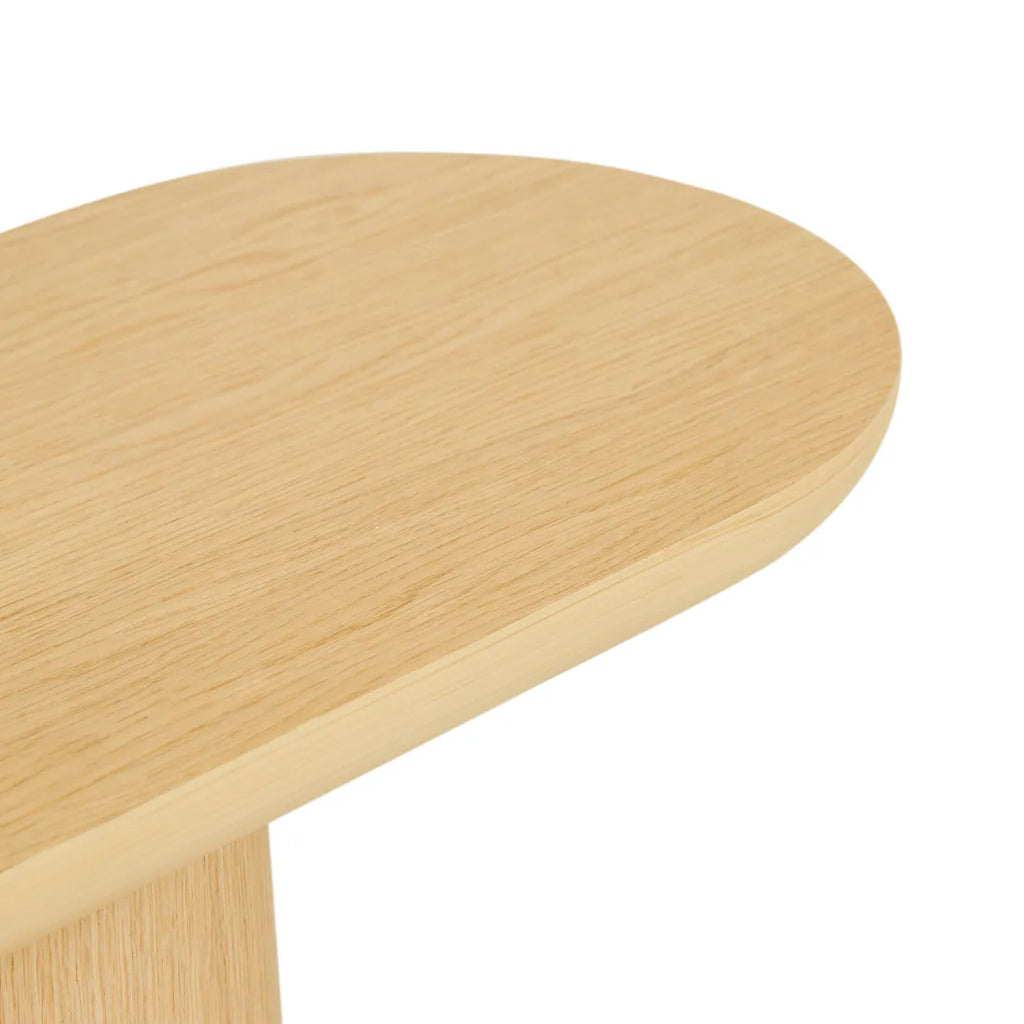 Seb Pedestal Side Table Tall Natural