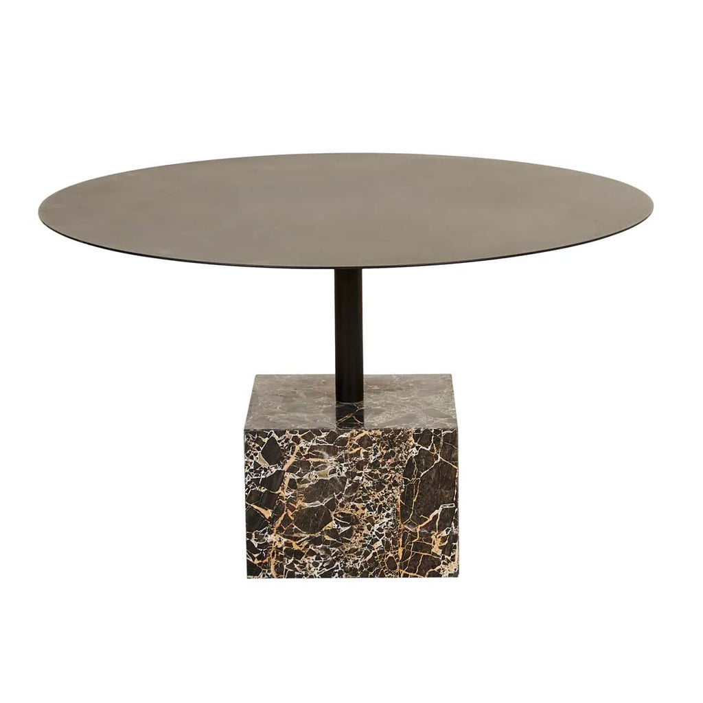 Verona Pillar Coffee Table Golden Portoro