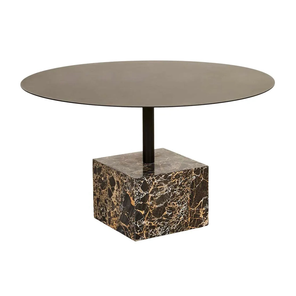 Verona Pillar Coffee Table Golden Portoro