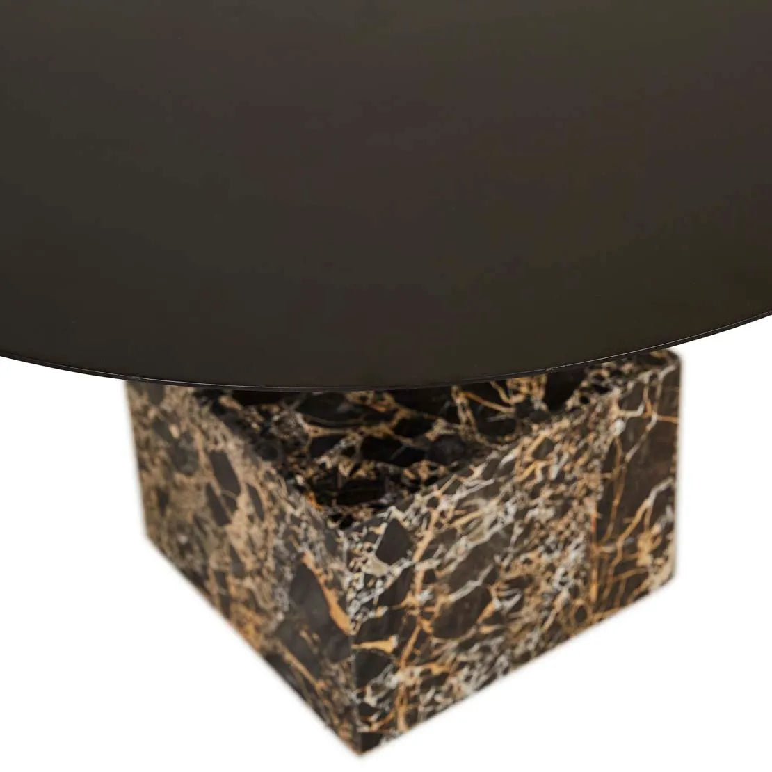 Verona Pillar Coffee Table Golden Portoro