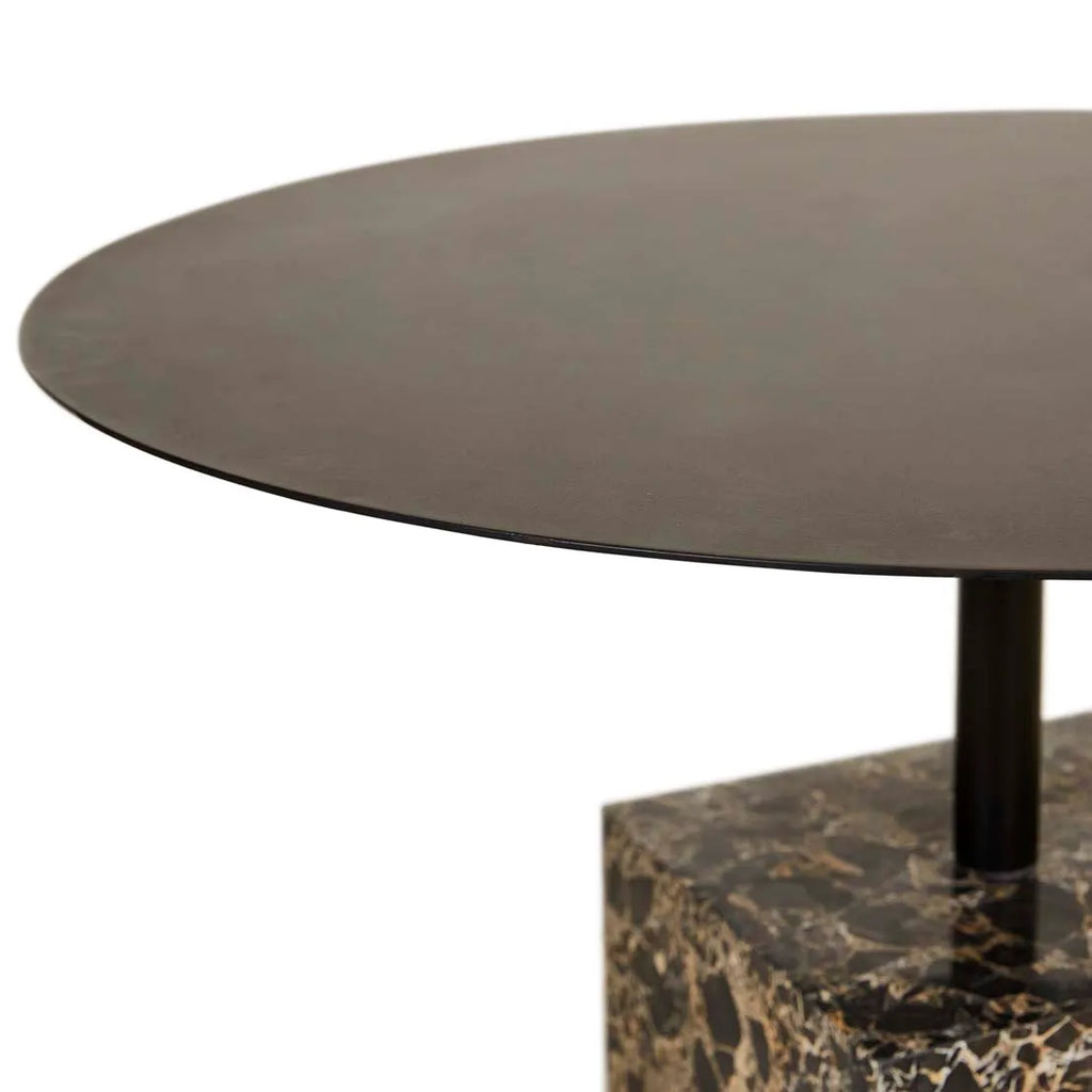 Verona Pillar Coffee Table Golden Portoro