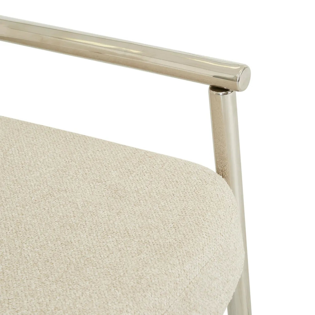 Lori Metal Armchair Brioche Boucle