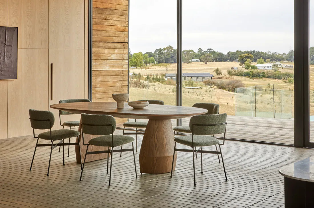 Piccolo Dining Chair Moss Tweed