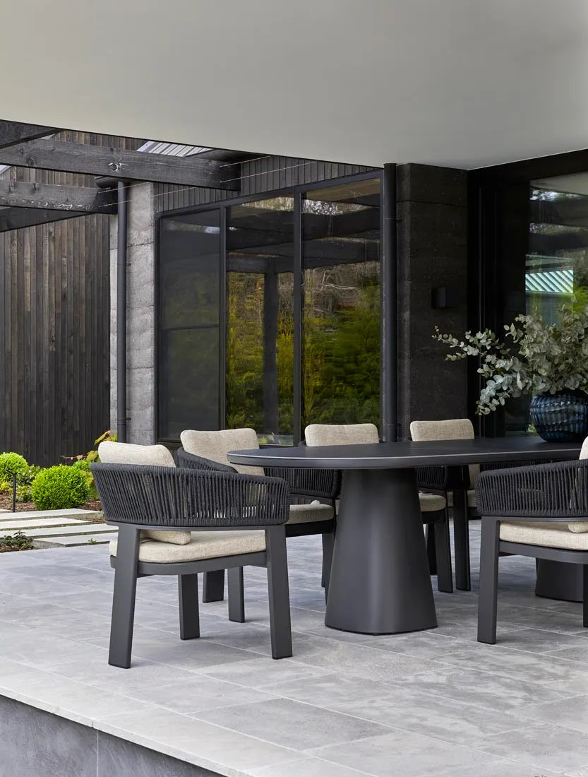 Valencia Rope Dining Chair Carbon Grey
