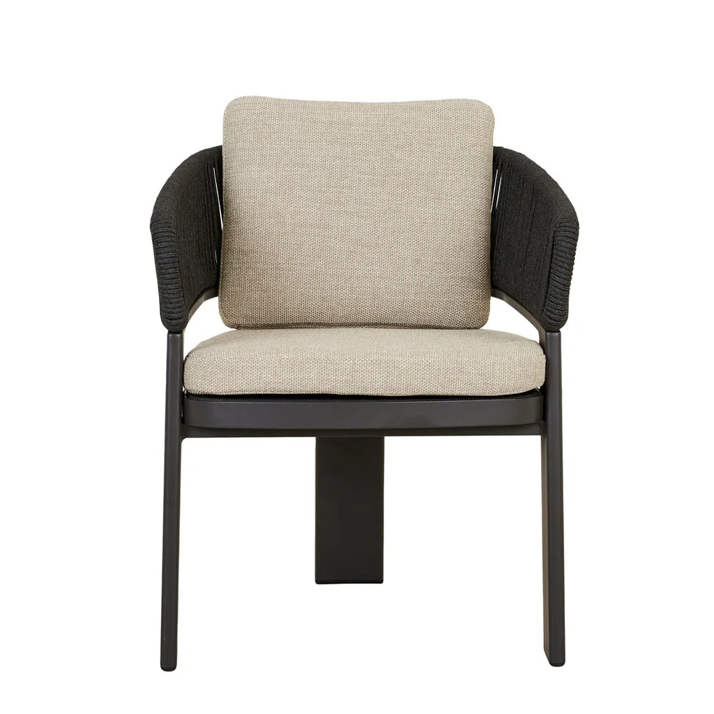 Valencia Rope Dining Chair Carbon Grey