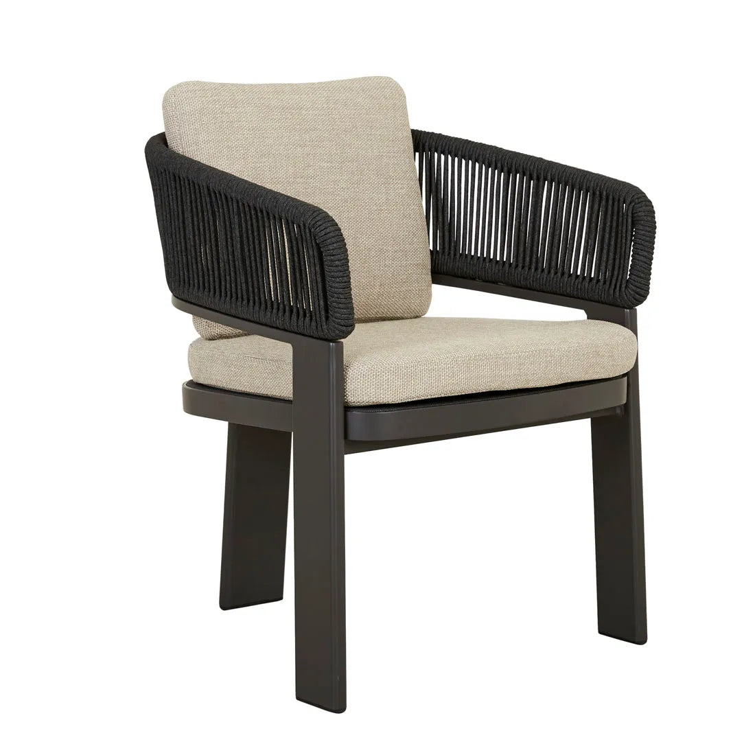 Valencia Rope Dining Chair Carbon Grey