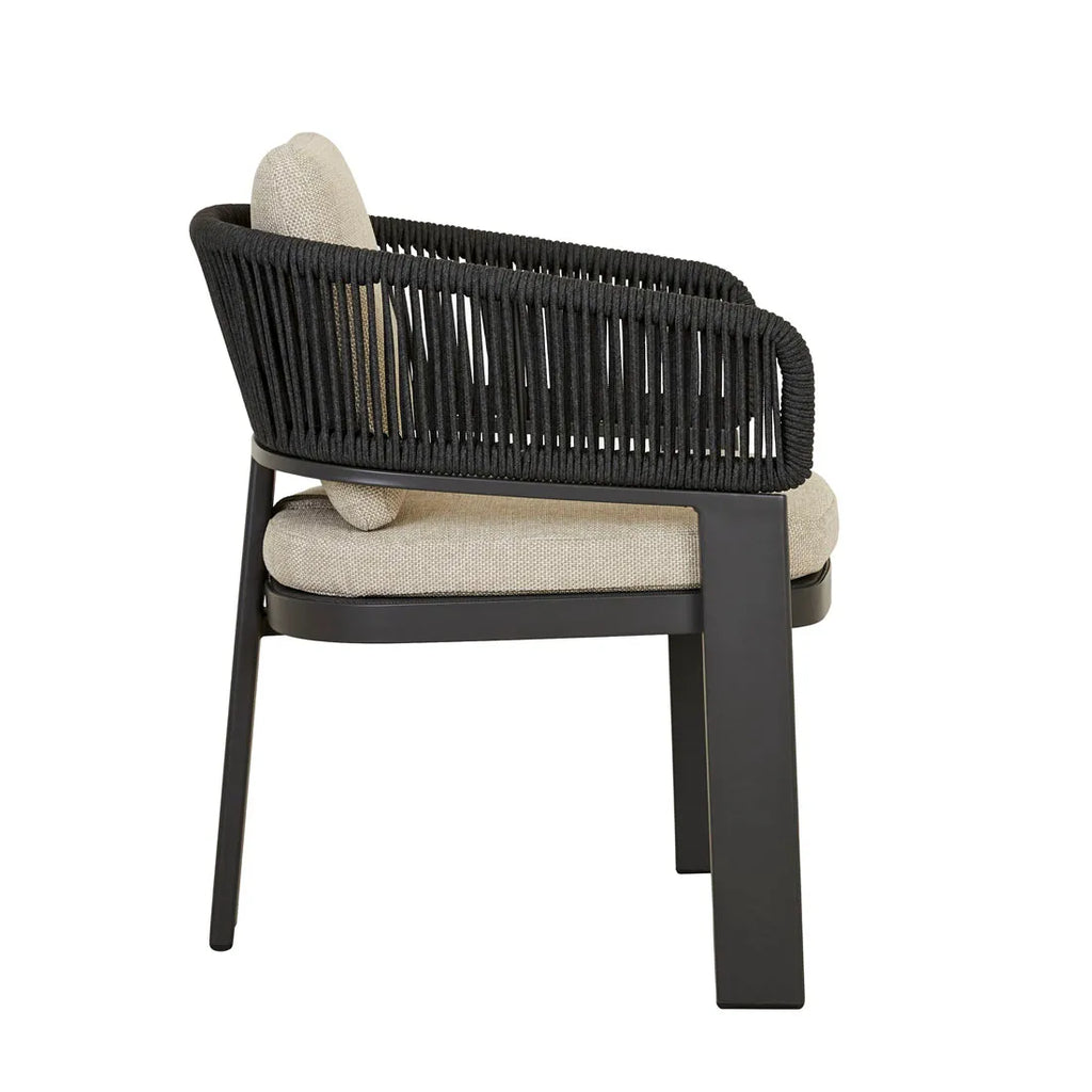Valencia Rope Dining Chair Carbon Grey