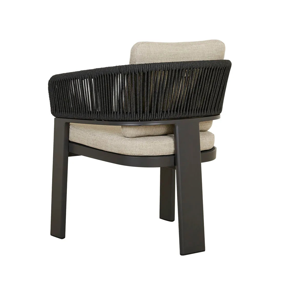 Valencia Rope Dining Chair Carbon Grey