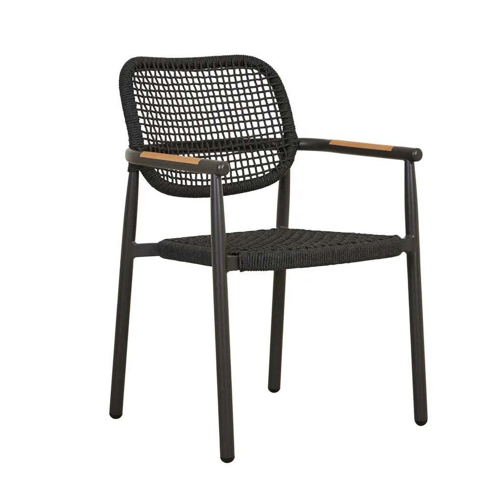 Valencia Weave Dining Chair Carbon Grey