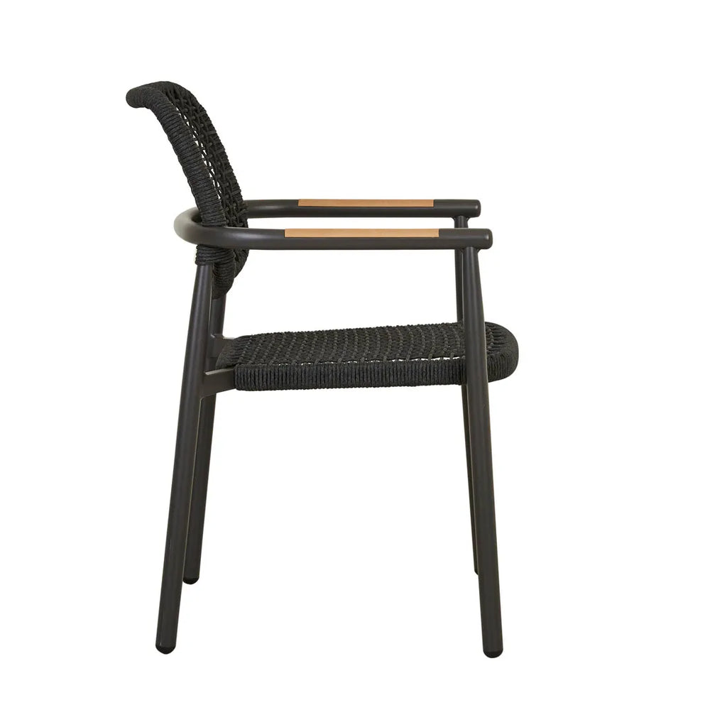Valencia Weave Dining Chair Carbon Grey