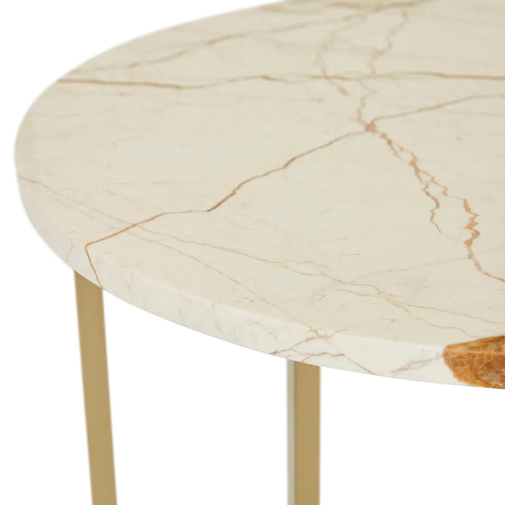 Amara Linear Side Table Brown Vein