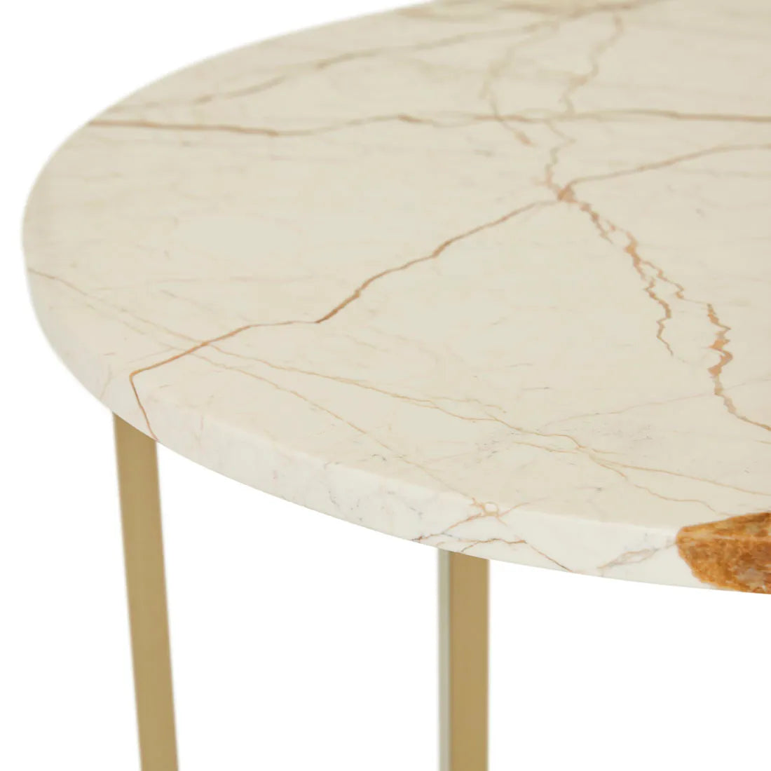 Amara Linear Side Table Brown Vein
