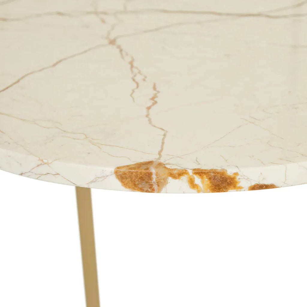 Amara Linear Side Table Brown Vein