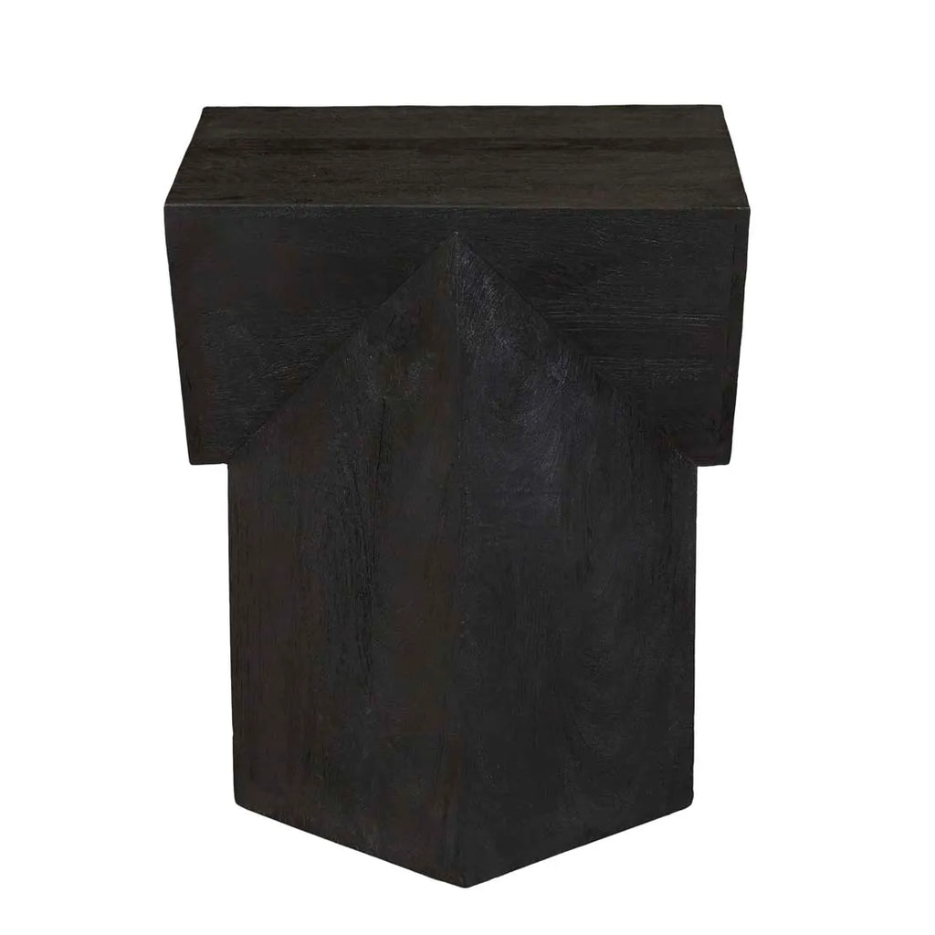 Abstract Stack Side Table Black