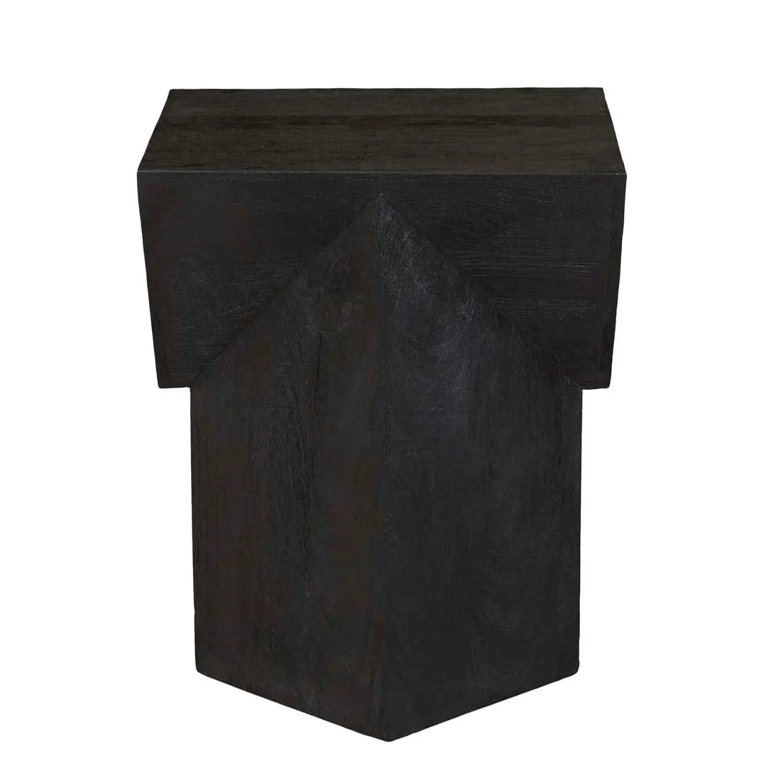 Abstract Stack Side Table Black