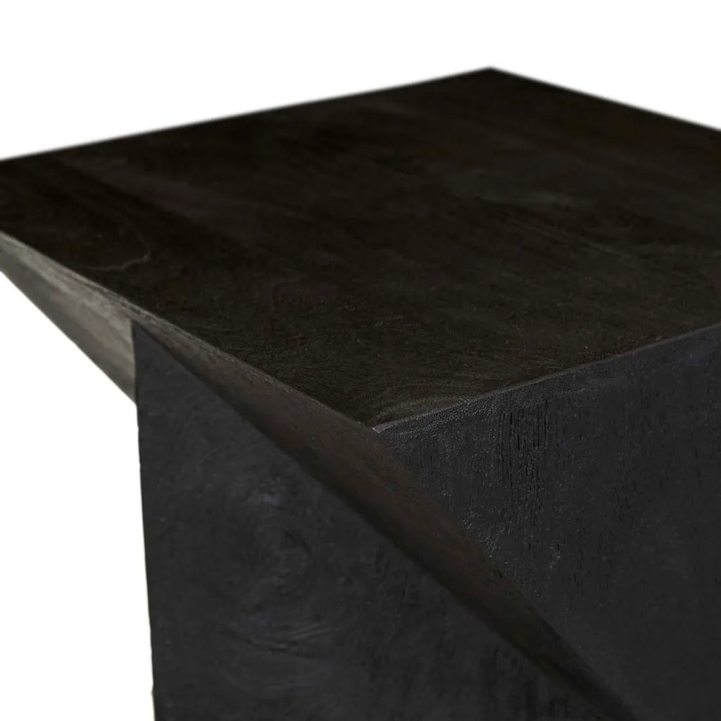 Abstract Stack Side Table Black