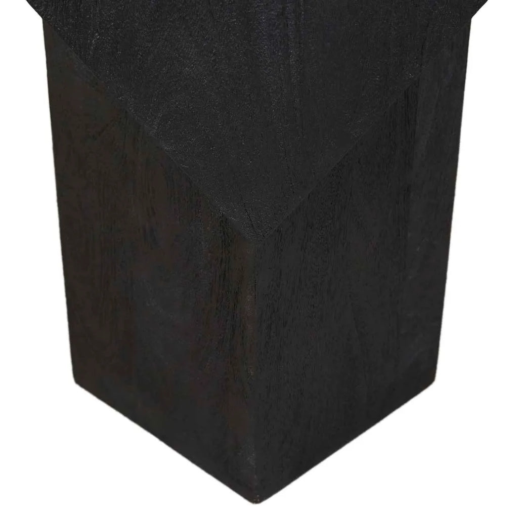 Abstract Stack Side Table Black