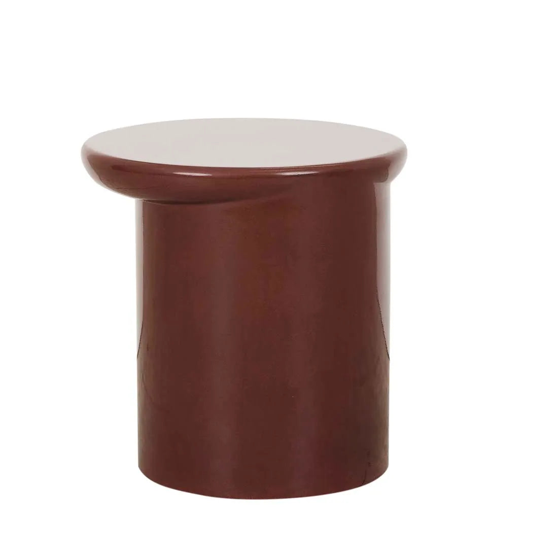 Petra Sphere Side Table Burgundy